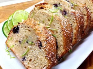 Blueberry, lime, ginger bread