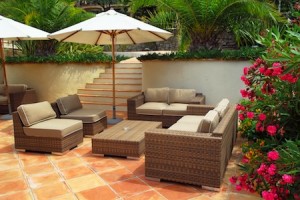 Patio of a villa