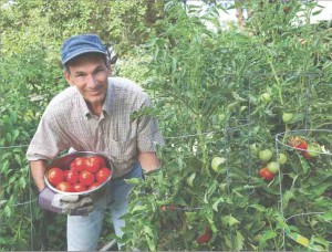 man gardening